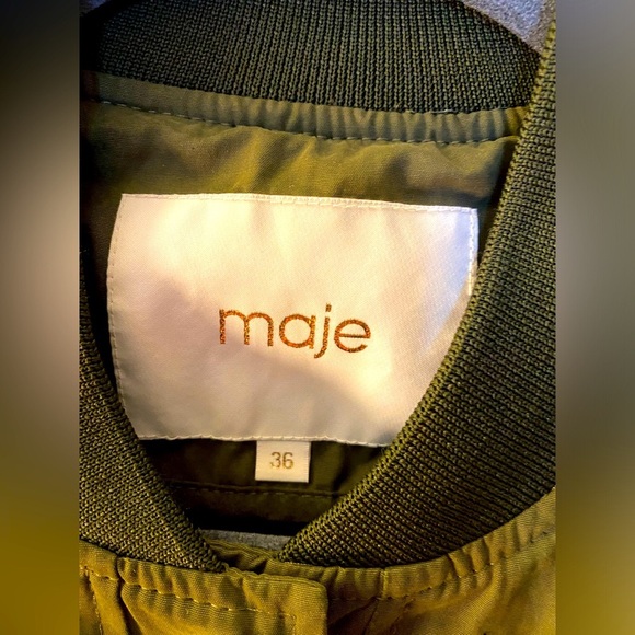 Maje Brasilia Kaki Jacket in Navy Green. Women’s size EUR 36, US size XS. - Picture 4 of 8